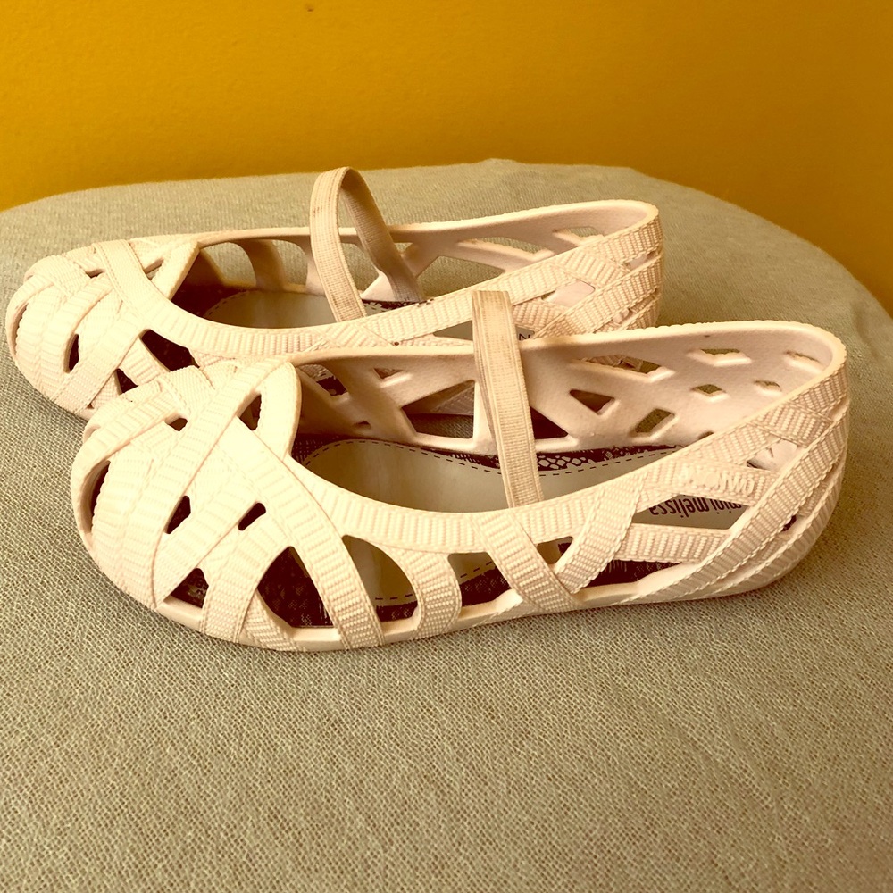 Mini Melissa + Jason Wu white flats